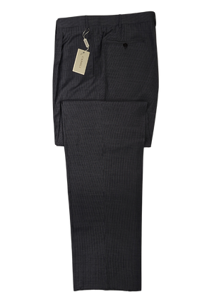 Canali Dark Gray 3-piece Pinstriped 100% Wool Suit 46XL