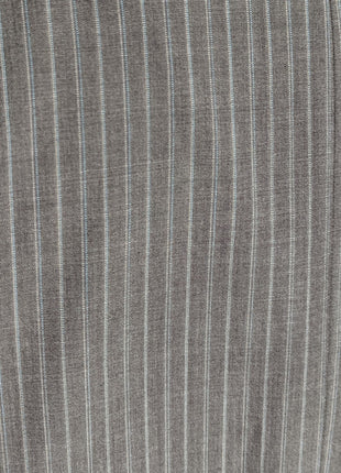 Canali Light Gray Pinstriped 100% Wool Suit 48L