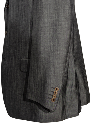 Canali Dark Gray Herringbone Wool Blend 3-Button Suit 48L