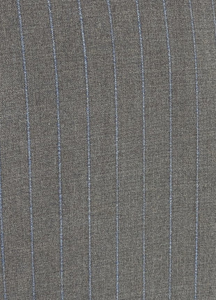 Canali Gray Pinstriped 100% Wool Suit 44L