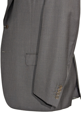 Canali Brown Micro Check 100% Wool Suit 50R