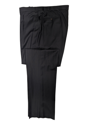 Canali Brown Pinstriped 100% Wool Suit 48L