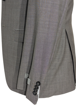 Canali Light Brown Solid 100% Wool Suit 38R