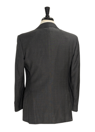 Canali Gray Glen Plaid Notch Lapel 2-Button Wool Suit - 38S