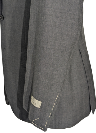 Canali Gray Glen Plaid Notch Lapel 2-Button Wool Suit - 38S