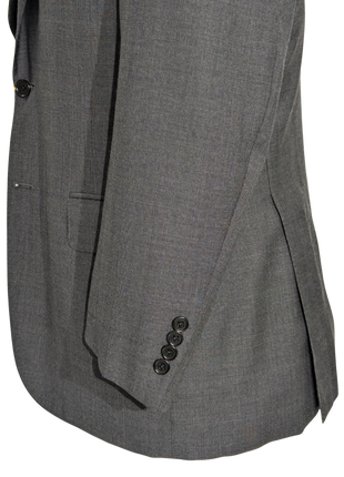 Canali Gray Glen Plaid 100% Wool Suit 38S