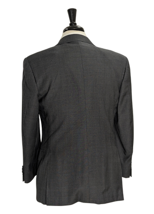 Canali Gray Glen Plaid 100% Wool Suit 38S