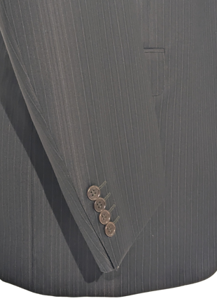 Canali Brown Pinstriped 100% Wool Suit 48L