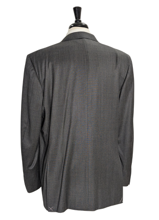 Canali Gray Nailhead 100% Wool Suit 52L