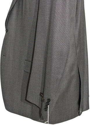 Canali Gray Nailhead 100% Wool Suit 52L