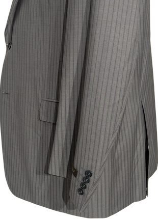 Canali Gray Pinstriped Fully-Canvassed 100% Wool Suit 50L