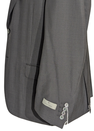 Canali Solid Gray 3-Piece 100% Wool Suit 44S
