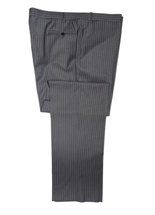 Canali Gray Pinstriped Fully-Canvassed 100% Wool Suit 50L