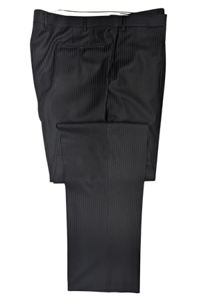 Canali Navy Pinstriped Fully-Canvassed Wool-Silk Suit 50L