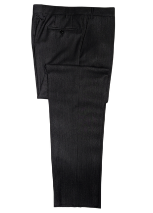 Canali Charcoal Pinstriped 100% Wool Suit 44L