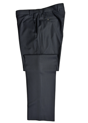 Canali Navy Pinstriped 100% Wool Suit 44R