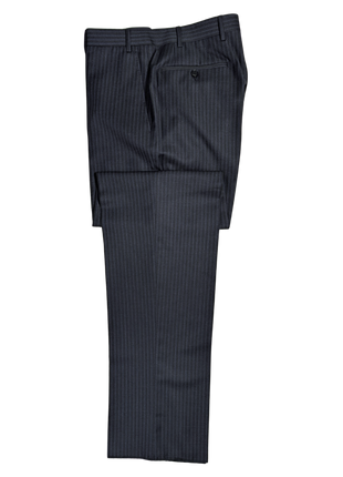 Canali Charcoal Pinstriped 100% Wool Suit 38R - The Suit Depot