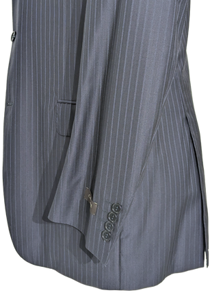 Canali Navy Pinstriped 100% Wool 3-Button Suit 40L