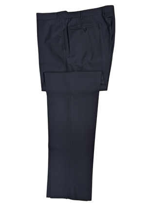 Canali Navy Tonal Pinstriped 100% Wool Suit 46R