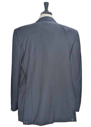 Canali Navy Pinstriped 100% Wool 2 Button Suit 50L