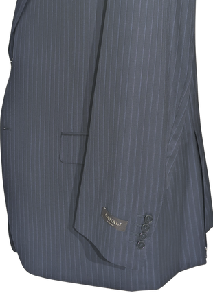 Canali Navy Pinstriped 100% Wool 2 Button Suit 50L