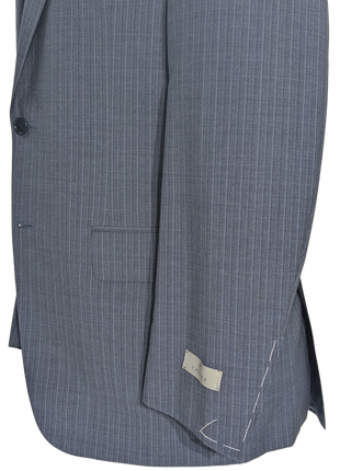 Canali Blue Pinstriped 100% Wool Suit 38R