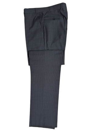 Canali Blue Pinstriped 100% Wool Suit 38R