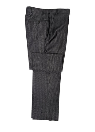 Canali Exclusive Charcoal Herringbone Wool-Silk Suit 40R
