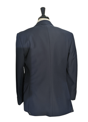 Canali Blue Woven Pattern 100% Wool Suit 40R