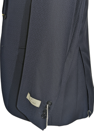 Canali Blue Woven Pattern 100% Wool Suit 40R