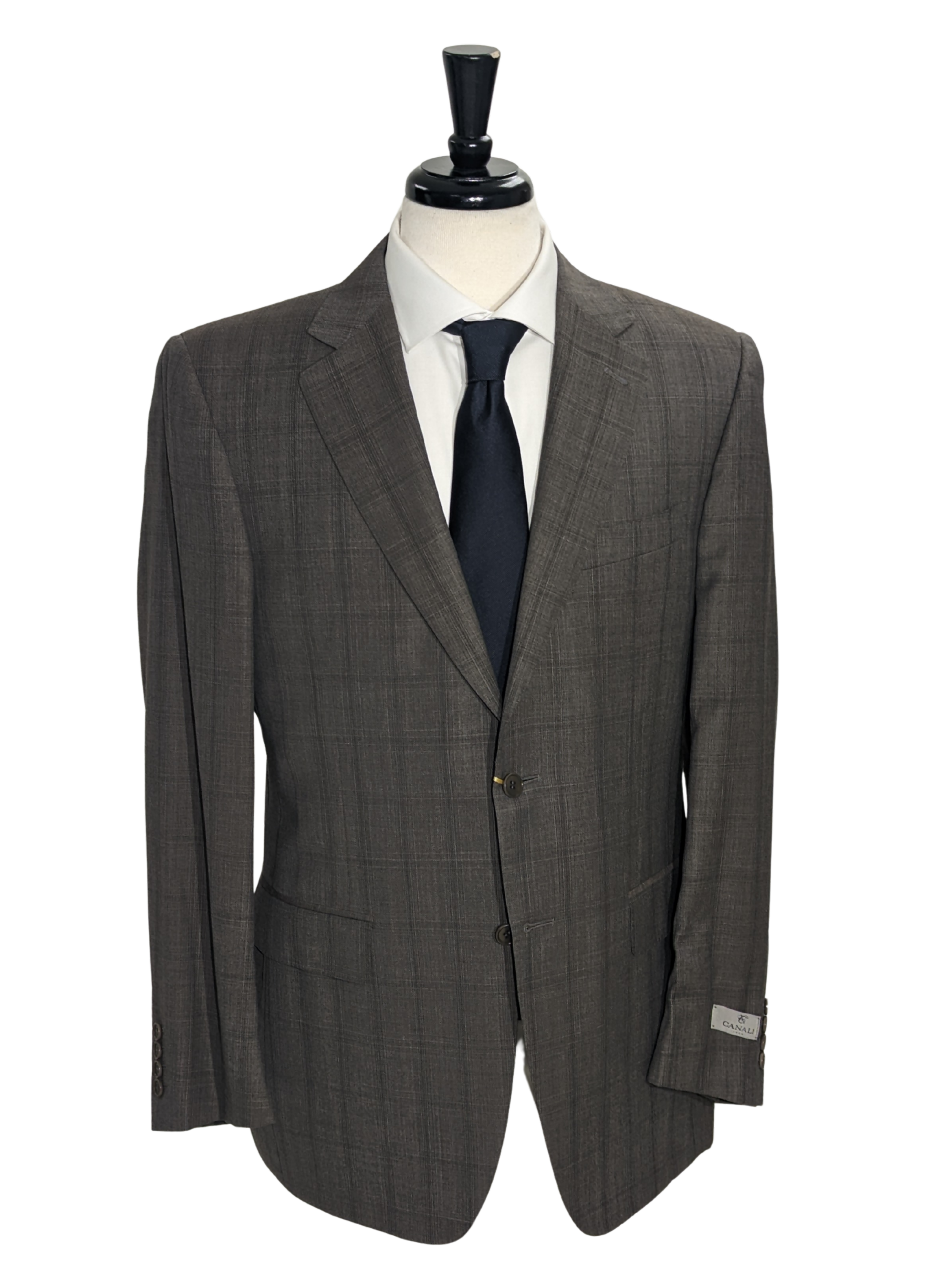 Canali Charcoal Glen Plaid 100% Wool Suit 40R – The Suit Depot