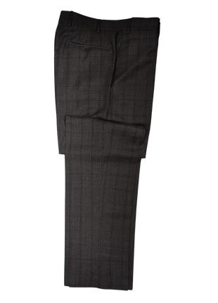 Canali Charcoal Glen Plaid 100% Wool Suit 40R