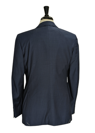 Canali Blue Woven Pattern 100% Wool Suit 40R
