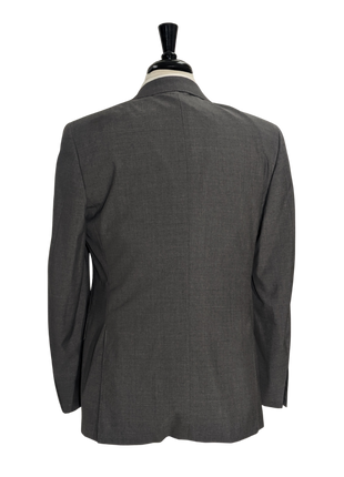 Canali Solid Gray 100% Wool Suit 48R