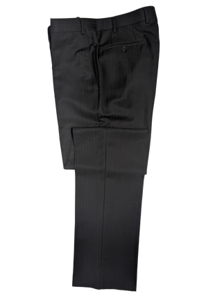 Canali Charcoal Herringbone Wool Mohair Suit 40R