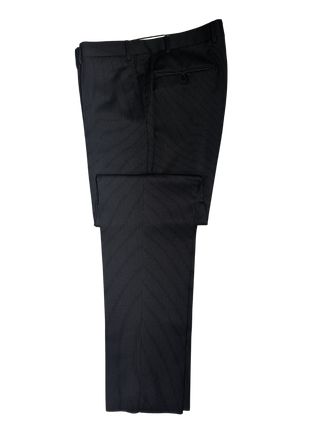 Canali Charcoal Pinstripe 100% Wool Suit 40R