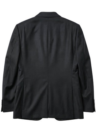 Corneliani Mens Solid Black Fully-Canvassed Shawl Lapel Classic Fit 3-Piece Wool Silk Tuxedo - 36S