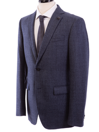 Thumbnail for John Varvatos BLEECKER Half-Canvassed Blue Two Button Wool Blend Blazer