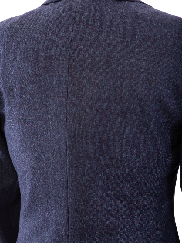 John Varvatos BLEECKER Half-Canvassed Blue Two Button Wool Blend Blazer