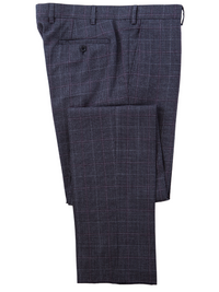 Thumbnail for John Varvatos Half-Canvassed Charcoal Windowpane Two Button Wool Blend Suit