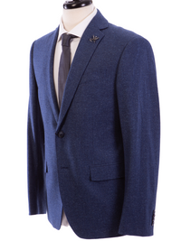 Thumbnail for John Varvatos BLEECKER Blue Two Button Stretch Wool Blend Blazer