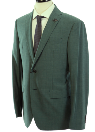 John Varvatos BLEECKER Half-Canvassed Green Two Button 100% Wool Blazer
