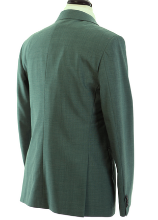John Varvatos BLEECKER Half-Canvassed Green Two Button 100% Wool Blazer