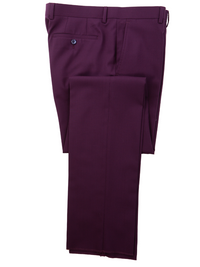Thumbnail for John Varvatos Half-Canvassed Burgundy Two Button 100% Wool Suit