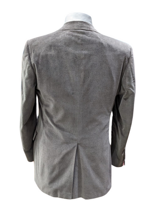 Canali Mens Gray Velvet 42L Slim Fit Cotton Cashmere 2 Piece Suit