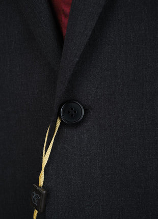 Canali Mens Solid Charcoal Grey 44L Drop 7 Modern Fit 100% Wool 2 Piece Suit