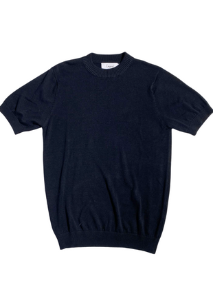 Lavane Mens Solid Black Cotton Rayon Blend Short Sleeve Knit Casual Shirt