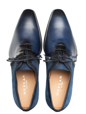 Mezlan Men's Navy Cobalt Calfskin Leather Dress Shoes | The Suit Depot Mezlan Men's Navy Cobalt Calfskin Leather Dress Shoes | The Suit Depot