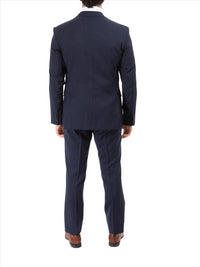 Thumbnail for John Varvatos Half-Canvassed Navy Two Button Wool Blend Suit