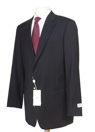 Armani Collezioni Men's 42L Black Pinstripe 100% Wool Slim Fit 2 Piece Suit
